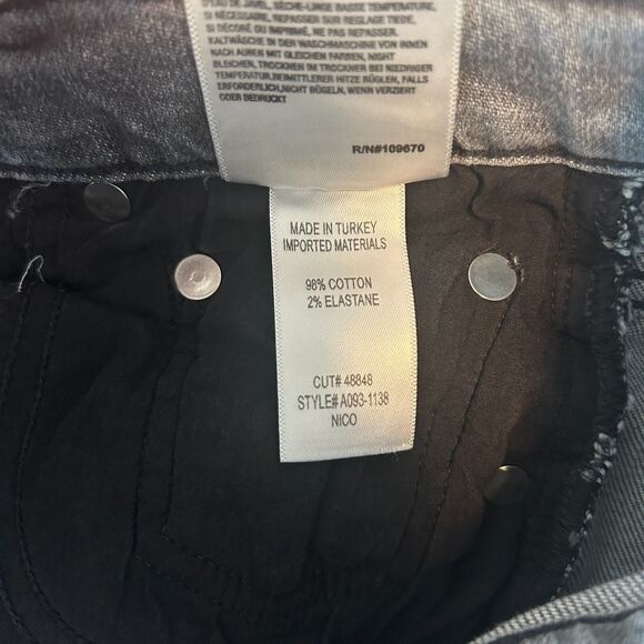 AGOLDE Nico High Rise Slim Jeans Gray Risk Sz 27 - Picture 9 of 10